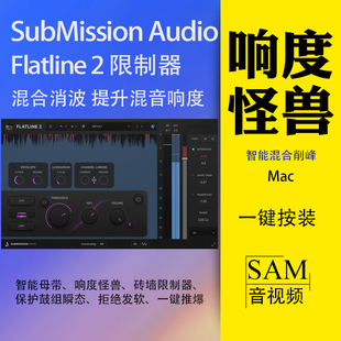 Submission Flatline2混合削峰限制器母带响度插件仅限Mac