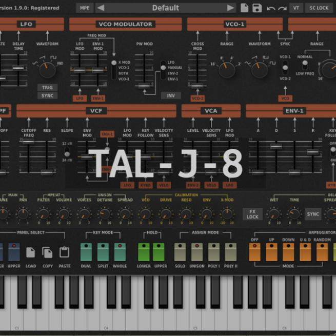 TAL-J-8 v1.9.6经典复古罗兰物理建模Jupiter 8合成器VST AU插件