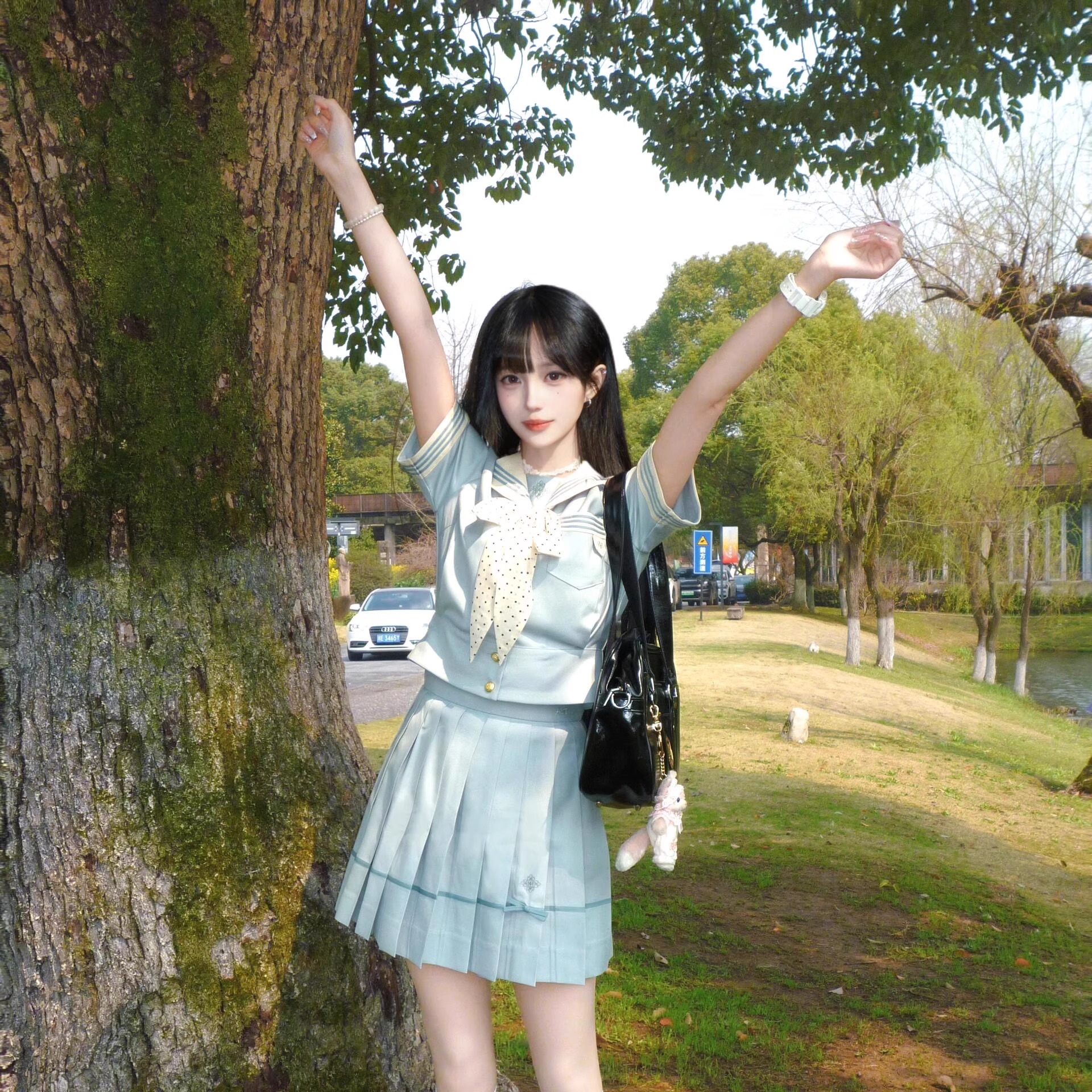 正版薄荷白巧水手服JK制服套装