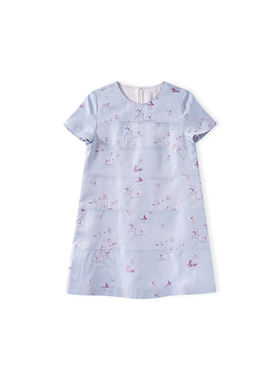 兰花蝴蝶-新中式桑蚕丝气质双层复古时尚中国风连衣裙BZ26029