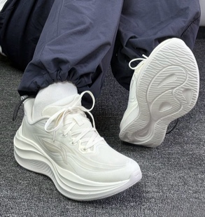 李宁凌波2 厚底增高柔软回弹慢跑清爽透气稳定低帮 休 跑步鞋女款