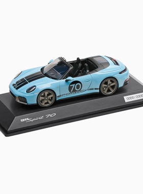 保时捷原厂正品911Spirit70车模汽车模型限量收藏车模迈森蓝橙色