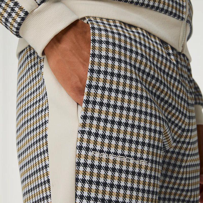 保时捷原厂正品千鸟格裤子运动裤