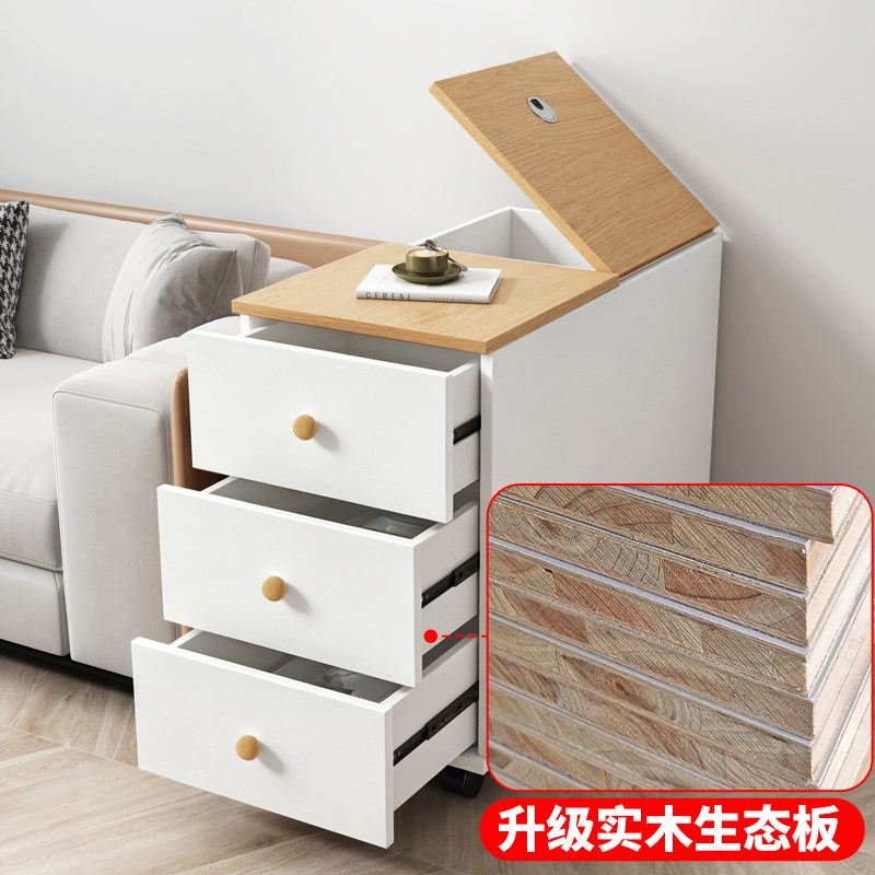 2026新款实木茶几沙发边几轻奢高级感可移动边柜茶水柜烧水壶一体