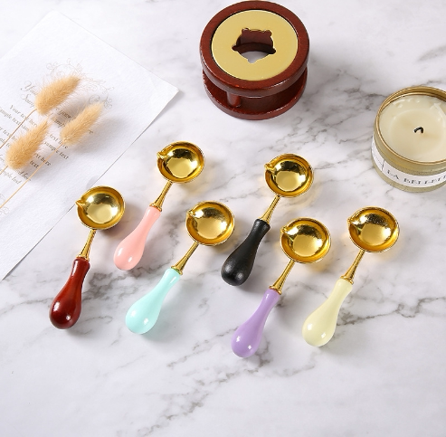 金源火漆印章化蜡勺子马卡龙多色香薰白蜡勺融蜡专用工具