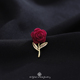 红色玫瑰花无痕磁吸胸针小众设计胸口防走光神器西装 配饰固定衣服