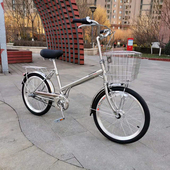 20寸不锈钢出口日本自行车内三速自行车妇女儿童中年人通勤