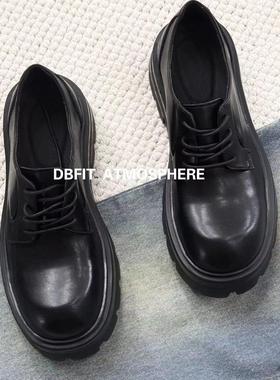 全新Cleanfit巴黎同款厚底增高高级感德比鞋男女通勤大圆头商务鞋