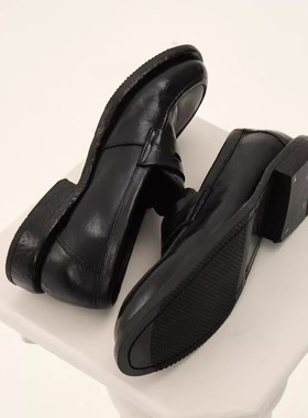 马皮水洗机缝固特异泛光乐福鞋四季通勤真皮油光男士皮鞋德比鞋