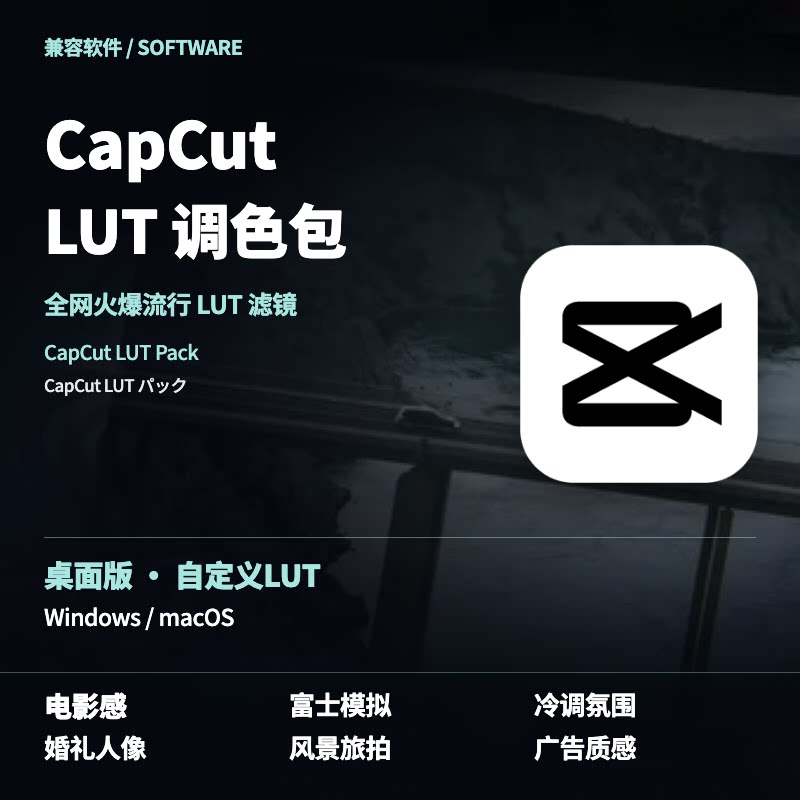 CapCut电脑LUT50个复古终极街拍cube