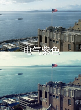 电气紫色LUT O-LogLogC4F-Log航拍DaVinciResolveMi-L佳能1DXMark