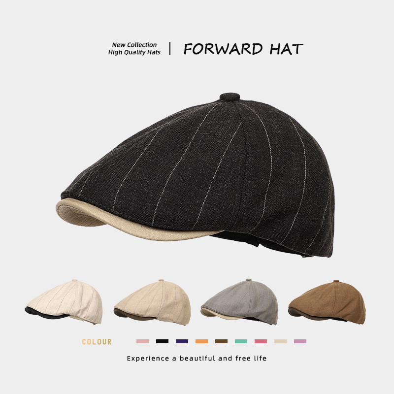 日系复古格纹前进帽子女英伦文艺百搭显脸小鸭舌报童贝雷八角帽男,服饰配件/皮带/帽子/围巾,帽子,淘宝优惠券,粉丝福利购,淘宝优惠卷