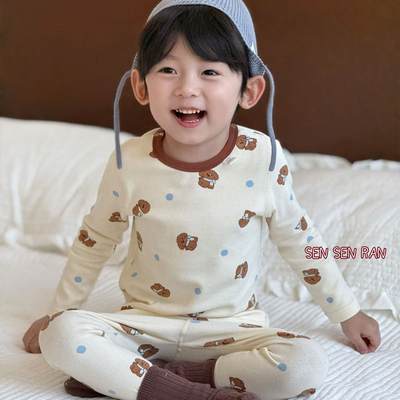 SSR纯棉300克羊毛拉架家居服套装