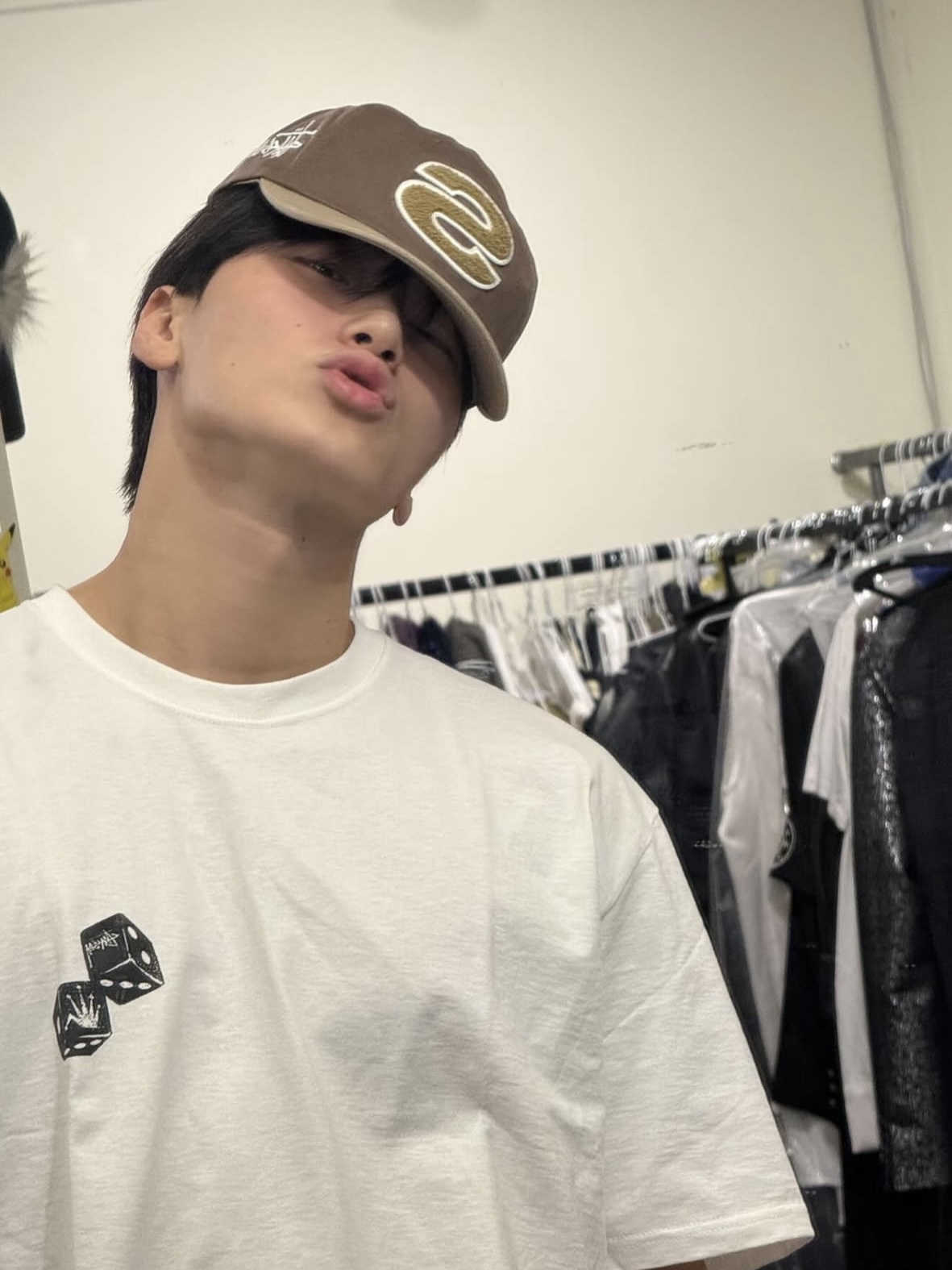 thumbnail for 25 summer Stu Cui umbrella star with the same American retro sunscreen baseball cap embroidery flocking cap ins style