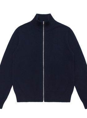 黑色圣诞树CE 25SS凯旋门极简老钱风羊毛羊绒针织拉链开衫外套