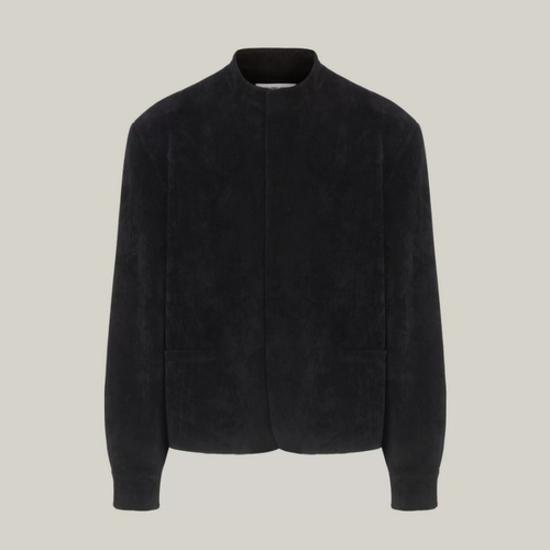 黑色圣诞树24FWGL兰花银扣外套