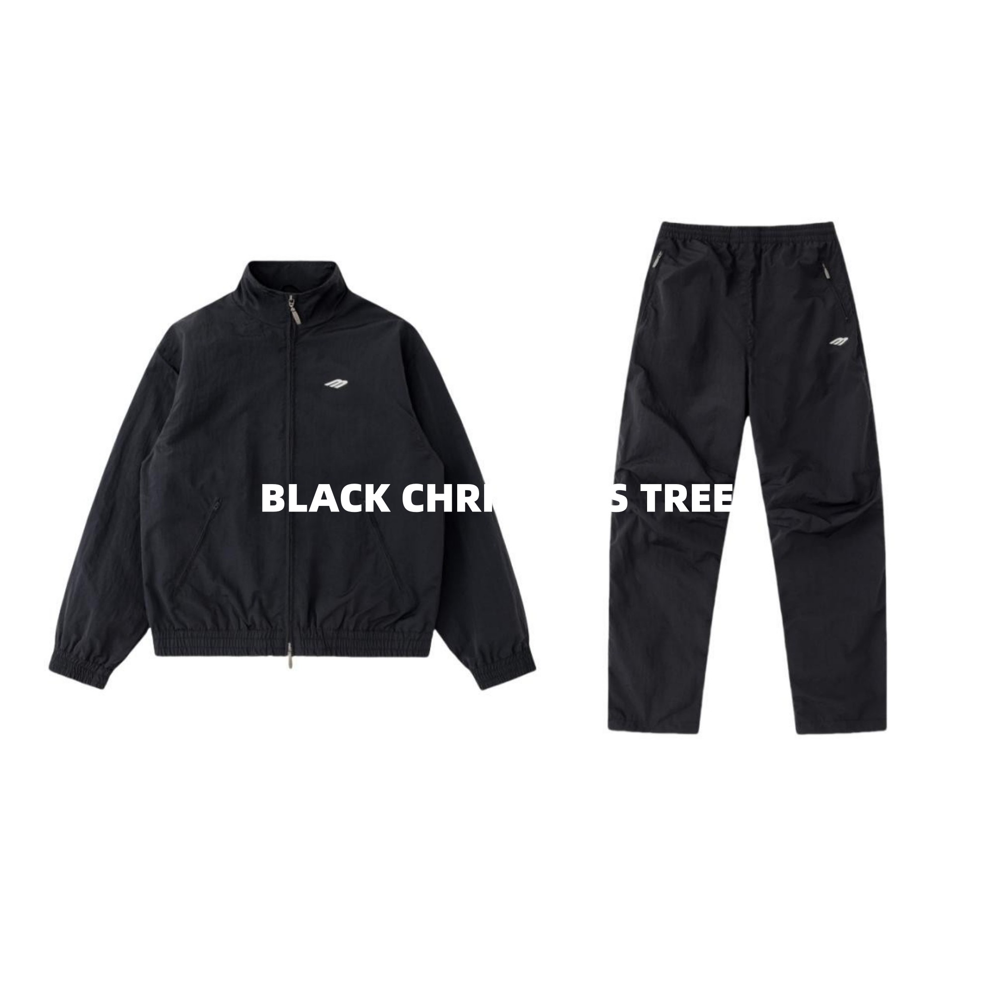 3BSPORTS廓形拉链刺绣尼龙套装