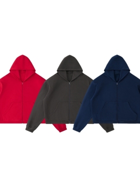 Greg24FW 比伯GALI同款水洗潮流廓形宽松垫肩BOXY连帽卫衣外套