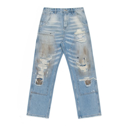 【独家重磅】MM6泥染破坏牛仔裤