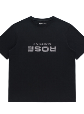 Martine Rose 25SS倒置LOGO斑驳破碎字母水洗做旧短袖T恤Cleanfit