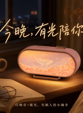 至境蓝牙音响小型音箱迷你音响高音质氛围小夜灯光画白噪音重低音