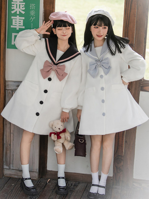 taobao agent Genuine navy jacket, Lolita style, mid length