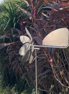 新品stee0l4youBVY Spe轮edy36°向旋转风标 风组不锈钢风车