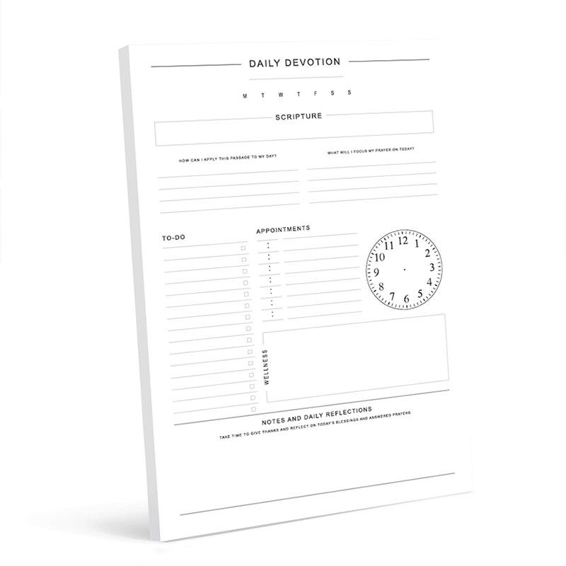 英文每日可时撕简约i风便签本自律日程表s间管理计幕潇划留n言表