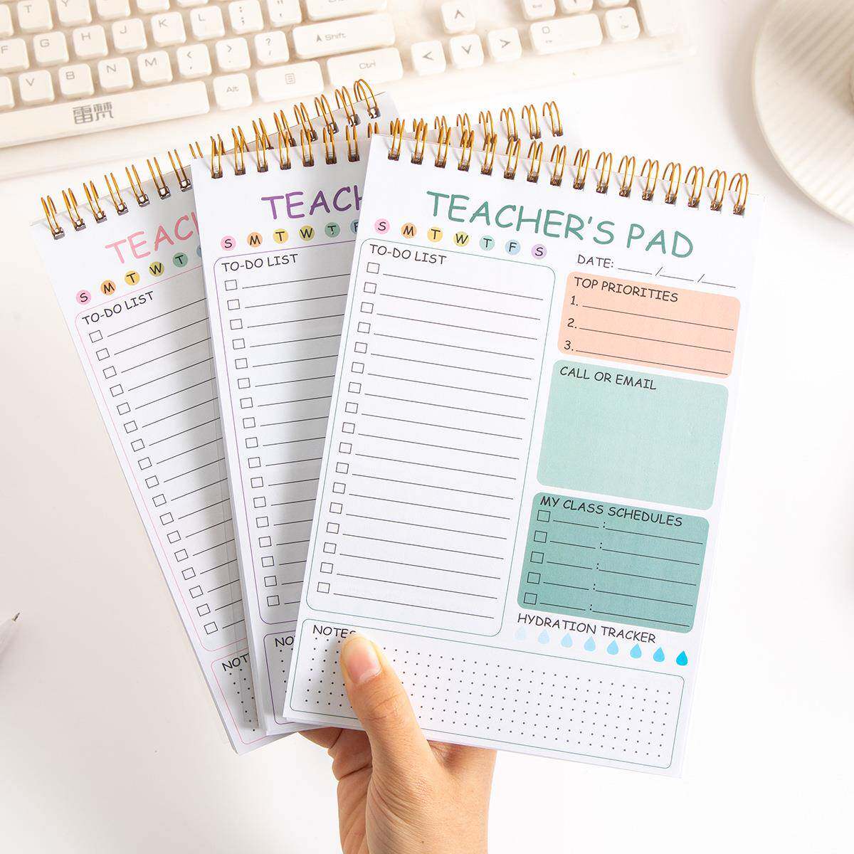 TEACHER忘S PAD 教'师备录个人无品牌/规划日 程工作安排英文计划