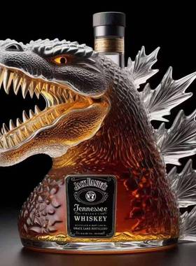 独立站哥斯拉威士忌酒瓶收藏版