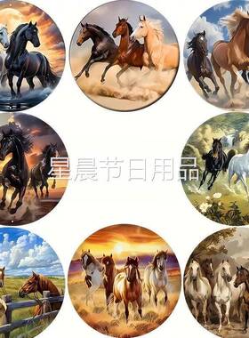 时尚木质8件套迷人民族风格艺术杯垫 耐热防滑饮料适合曼陀罗杯垫