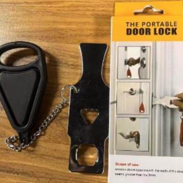 doorlock旅行门锁防盗门锁安全扣阻门器现货锁便携上锁