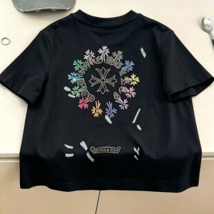 魔西童2026夏季男童女童中大童洋气镶钻工艺纯棉软弹轻薄短袖t恤