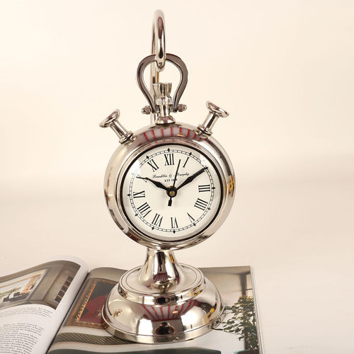 印度进口黄铜小钟表美式复古