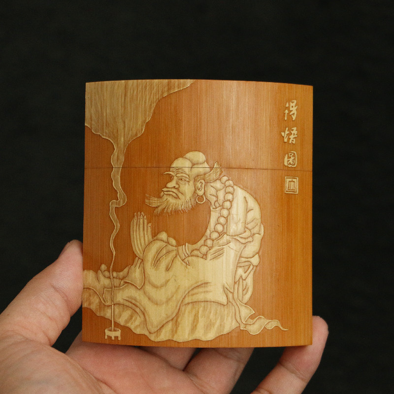 粗烟十支装】十几年玉竹老料玉竹东阳名家裘立刚本工精工留青雕刻
