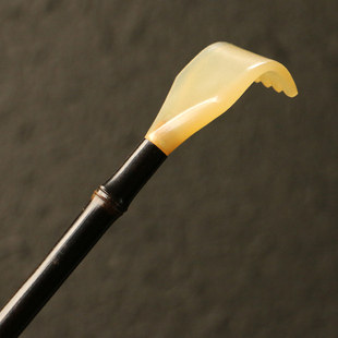 精选几十年满钉紫竹老竹根纯手工精工制作打磨牛角痒痒挠把件竹器