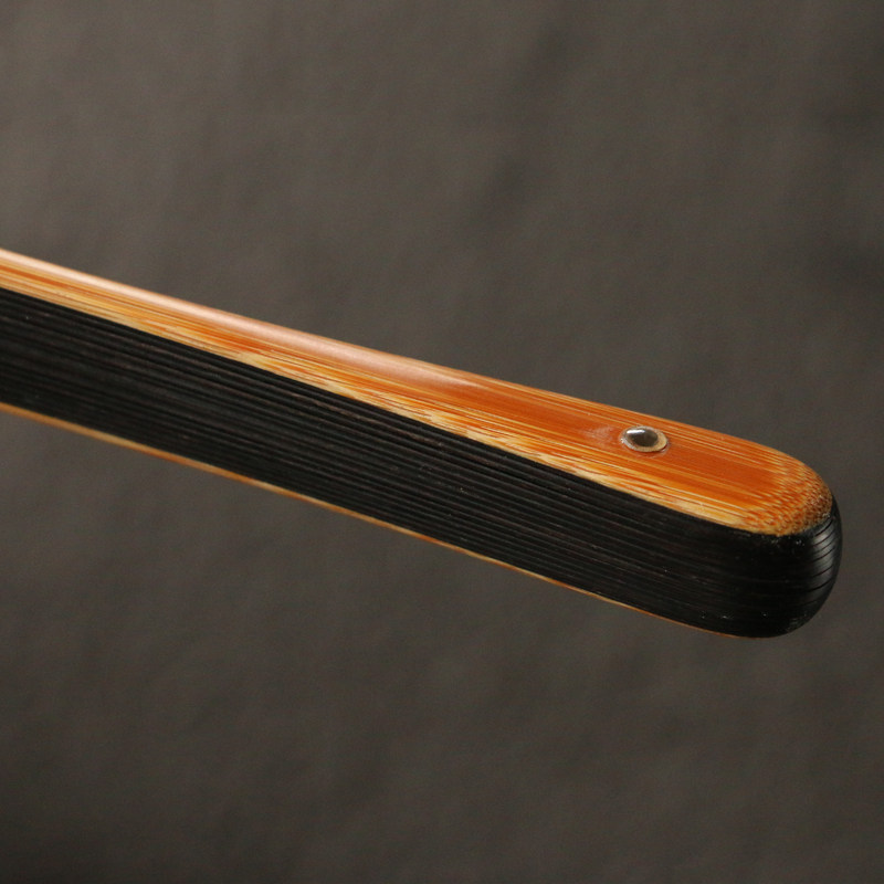 浙派安吉名家王伟本工存放十几年老玉竹大茄头乌木芯文人折扇竹扇