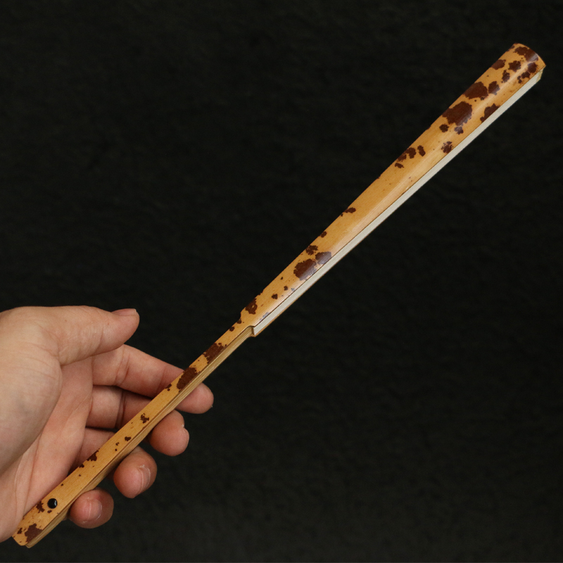 一物一拍越南湘妃竹老料纯手工精工制作文人折扇收藏竹扇子把件