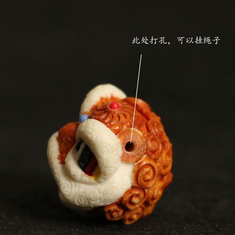 东北鹿角纯手工精工雕刻古法上色手要是挂件把件文玩配饰把件