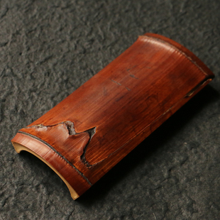 【一物一拍】精选百年拆房老煤竹纯手工精工打磨茶道赏茶荷茶则竹