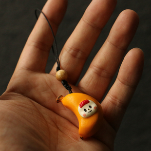 【大香蕉】精选驼鹿角纯手工精工雕刻制作手机钥匙挂件把件钥匙