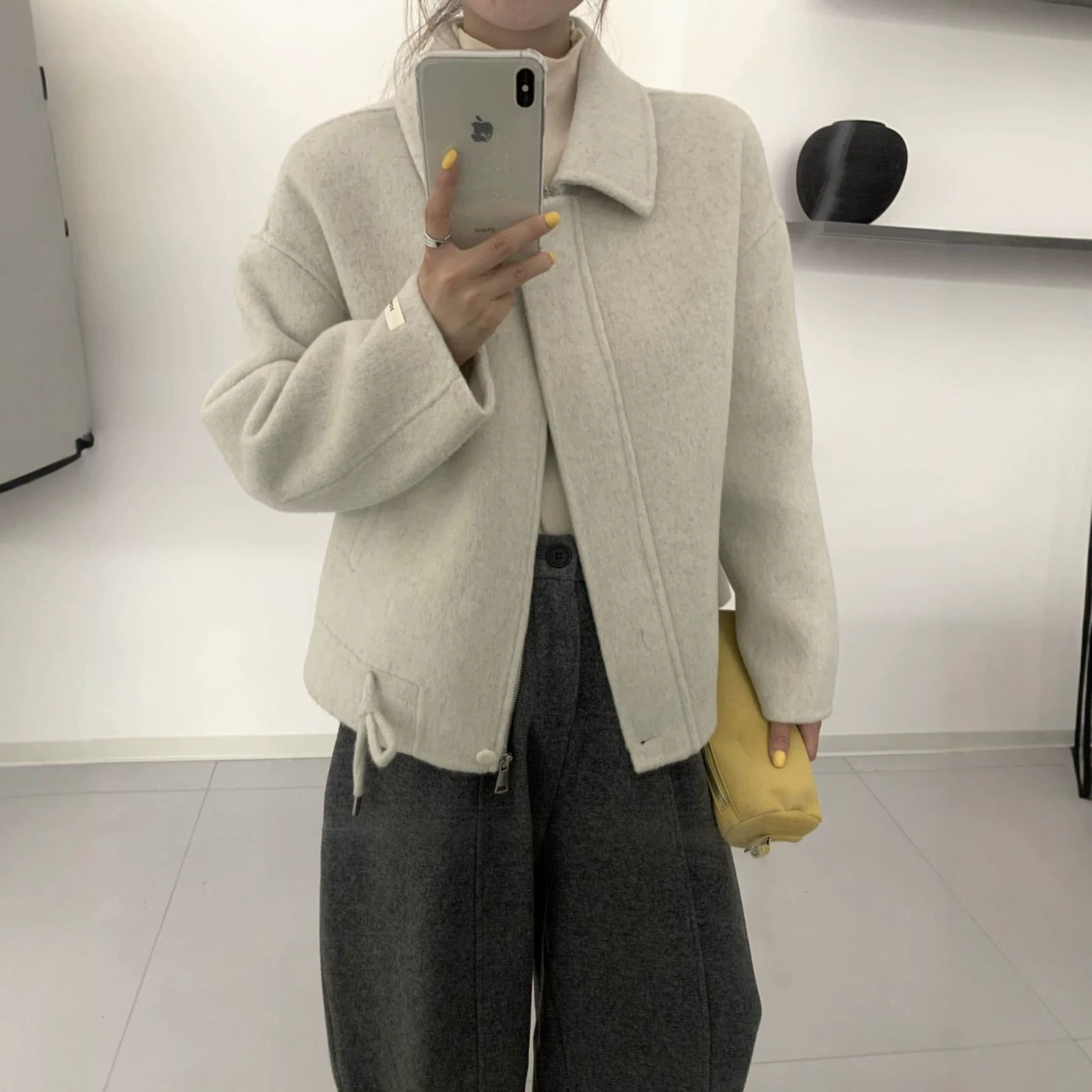 MOLIN新款休闲双面羊毛外套女秋