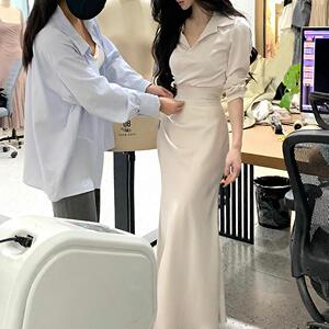 MOLIN蛮腰精气质高级衬衫套装弹