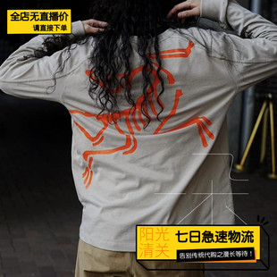 【极速】Arcteryx女士KRAGG COTTON精梳棉大鸟标长袖圆领T恤X8469