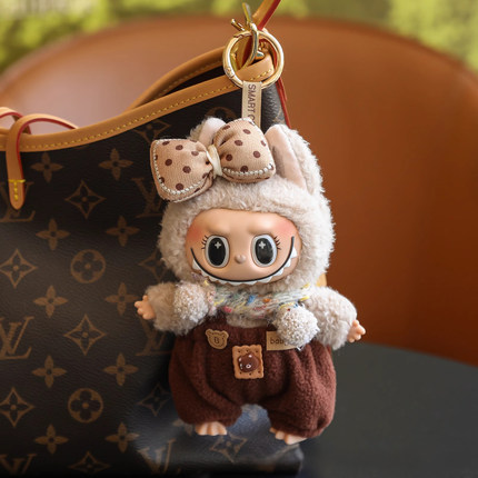 拉布挂件【娃+娃衣】毛绒公仔包包挂件搪胶玩偶布送女生labu国版