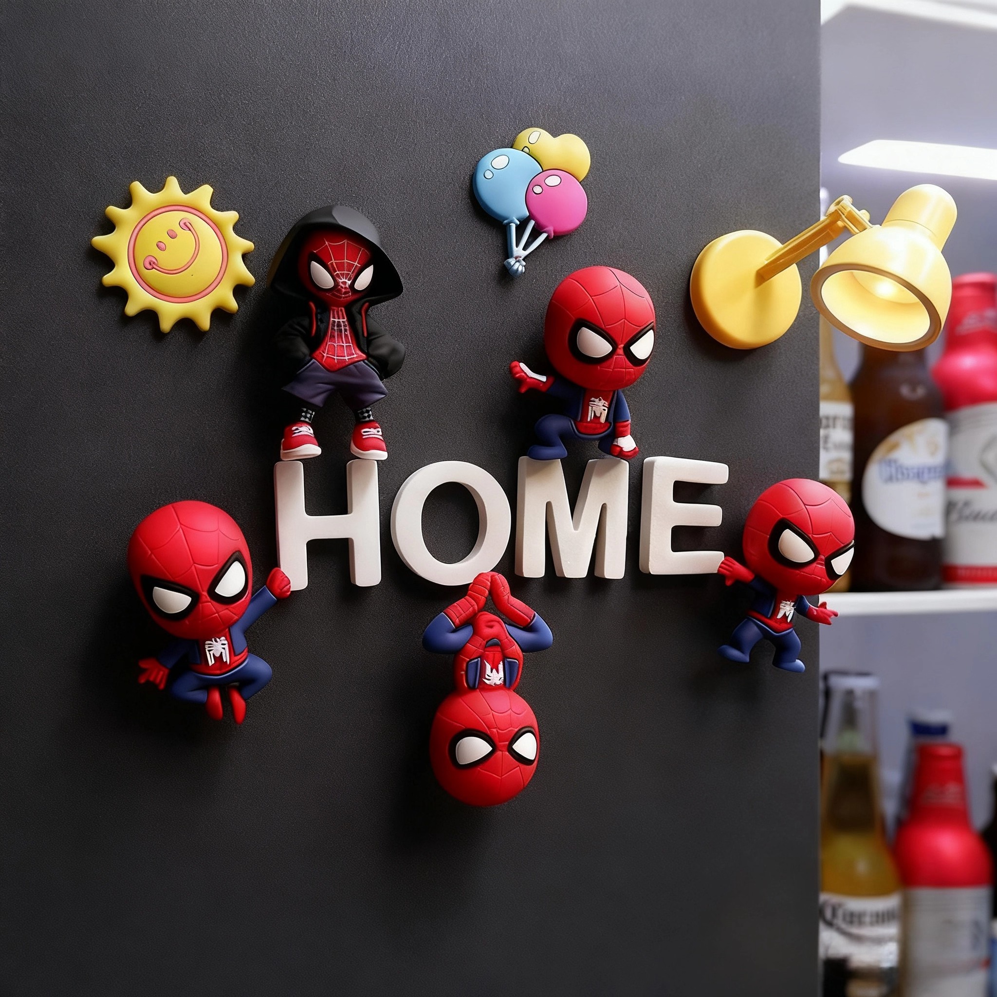 2025新款蜘蛛侠冰箱贴磁贴3D立体卡通可爱创意复仇者联盟个性装饰