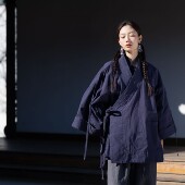 大拙男女均可驾驭颗粒感棉麻禅意复古宽松款 双层系带外套231116