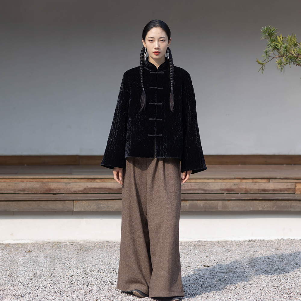 大拙秋冬穿搭流行指南羊毛呢半松紧腰阔腿裤210827