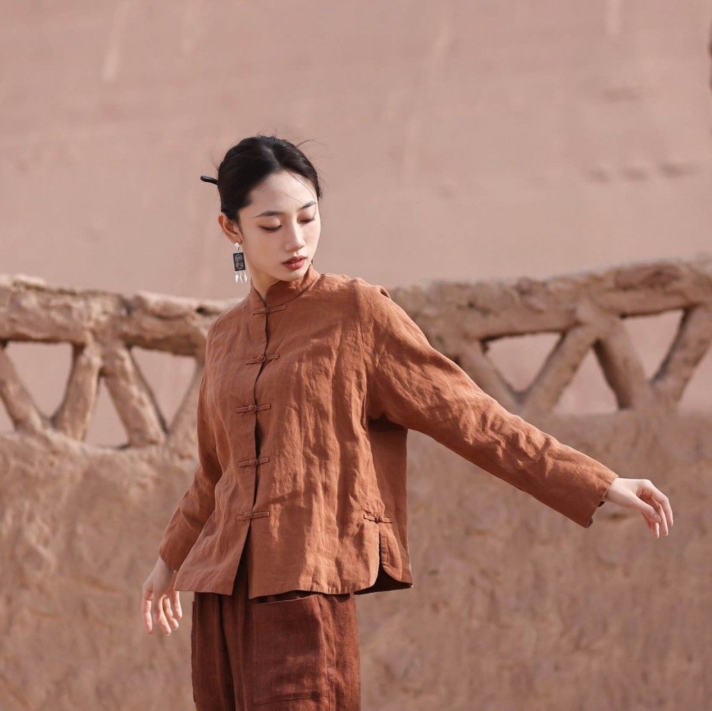 大拙怎么穿都惊艳小立领盘扣复古亚麻单排扣双层外套70210,女装/女士精品,短外套,淘宝优惠券,粉丝福利购,淘宝优惠卷