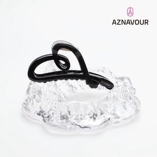 AZNAVOUR阿兹娜高级树脂爱心飘带鲨鱼夹抓夹许我耀眼许妍同款抓夹